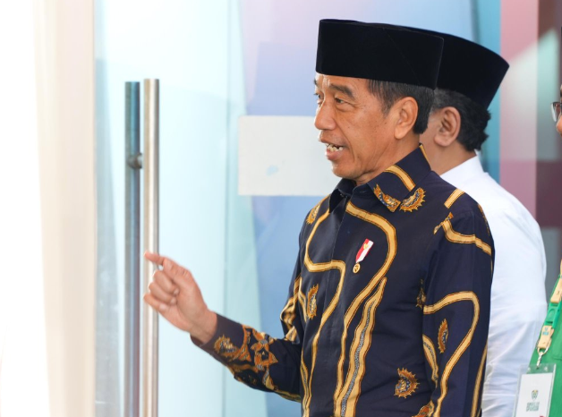 Presiden Jokowi Sambut Pimpinan MPR Baru di Istana Merdeka